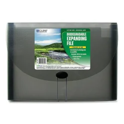 C-Line 7-Pocket Expanding File, Letter Size, Smoke