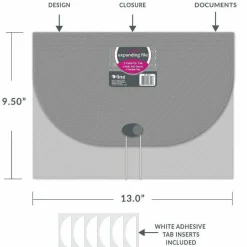 C-Line 7-Pocket Expanding File, Letter Size, Smoke