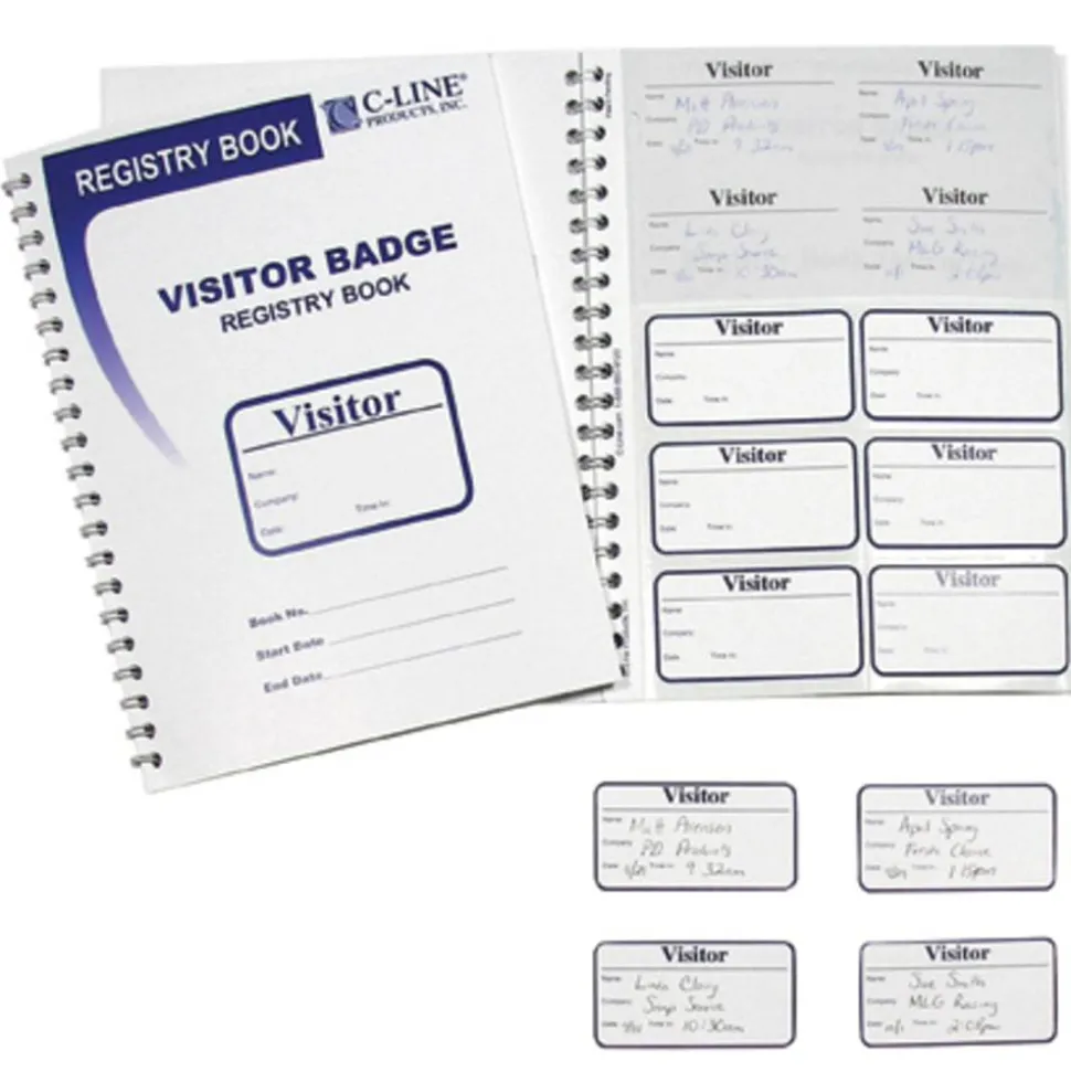 C-Line Registry Log Visitor Badges