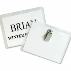 C-Line Sealed Clip Style Badge Holder Kit, Top Loading, 3" x 4"