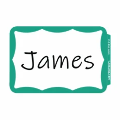 C-Line Self-Adhesive Name Badges, 3.5 x 2.25, Green, 100/Box