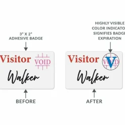 C-Line Time's Up! Self-Expiring Visitor Badges, One-Day Badge, 3
