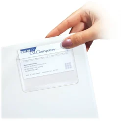 C-Line Top-Loading Business Card Holders, 2" x 3 1/2", Clear, Pack Of 10