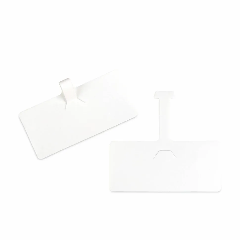 C-Line Wire Rack Shelf Tag, Side Load, 3.5 x 1.5, White, 10/Pack