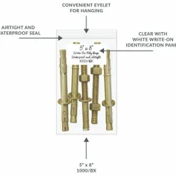 C-Line Write-On Poly Bags - 5 x 8, 1000/BX, 47258