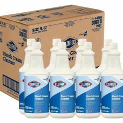 Clorox Bleach Cream Cleanser - Cream Cleanser - 32 fl oz (1 quart) - 8 / Carton - Clear