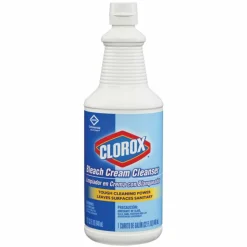 Clorox Bleach Cream Cleanser - Cream Cleanser - 32 fl oz (1 quart) - 8 / Carton - Clear