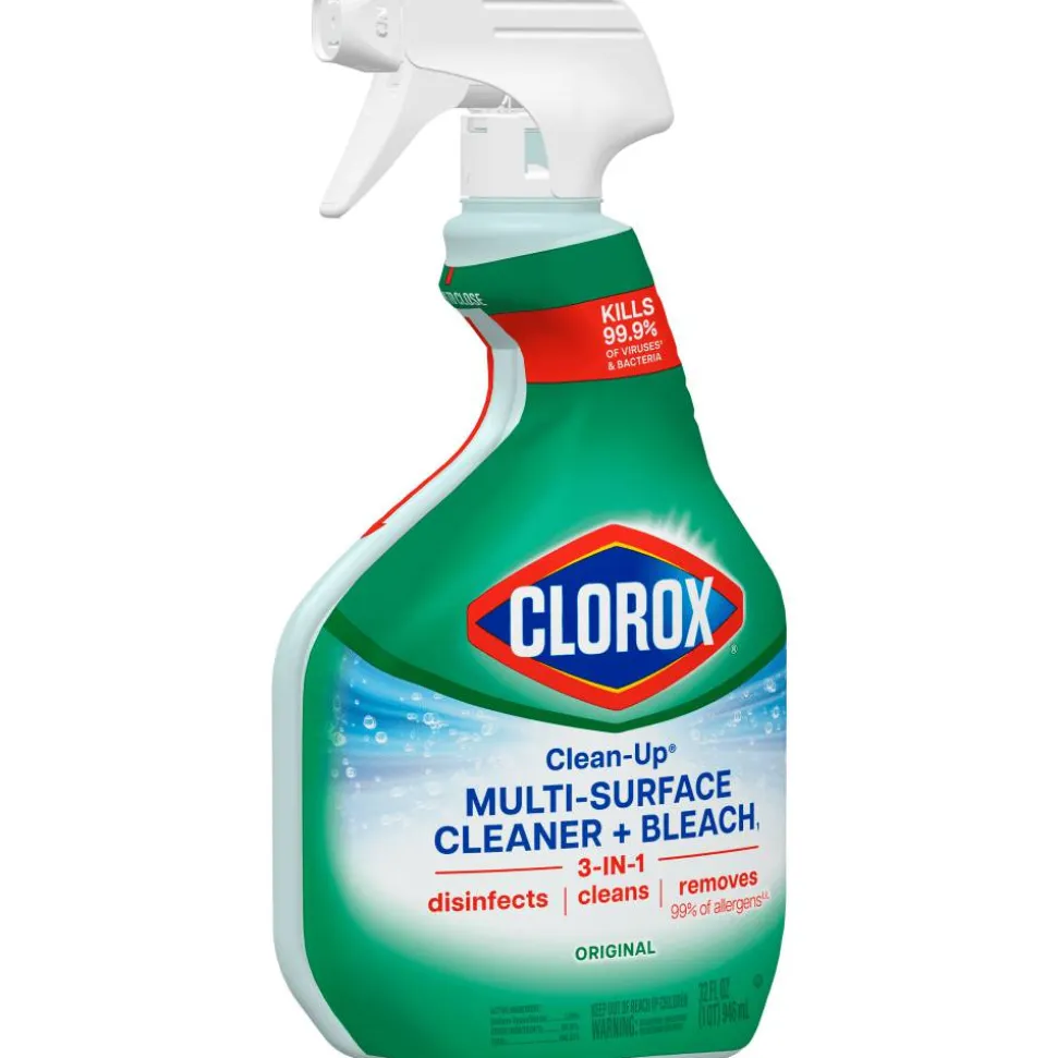Clorox Clean-Up All Purpose Cleaner With Bleach Spray Bottle, 32 Oz, Pack Of 9