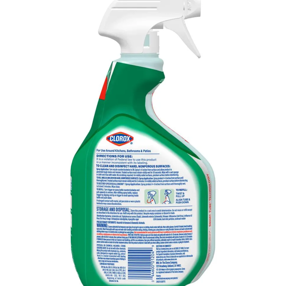 Clorox Clean-Up All Purpose Cleaner With Bleach Spray Bottle, 32 Oz, Pack Of 9