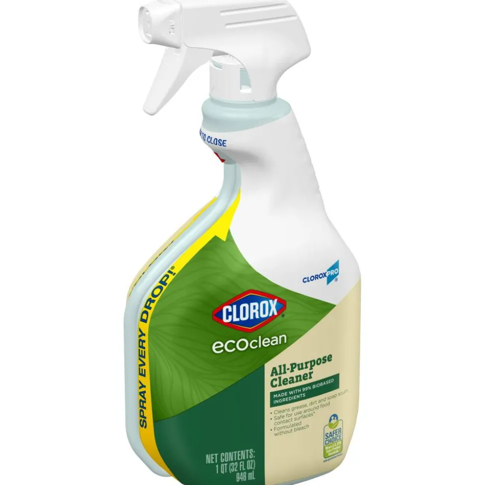 Clorox CloroxPro EcoClean All-Purpose Cleaner Spray Bottles, 32 Oz, Pack Of 9 Bottles