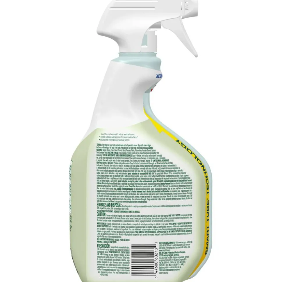 Clorox CloroxPro EcoClean Disinfecting Cleaner Spray Bottles, 32 Oz, Pack Of 9 Bottles