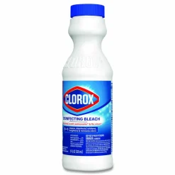 Clorox Concentrated Regular Disinfecting Bleach, Unscented, 11 oz Bottle, 28/Carton