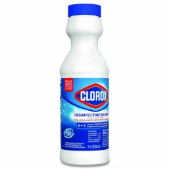Clorox Concentrated Regular Disinfecting Bleach, Unscented, 11 oz Bottle, 28/Carton