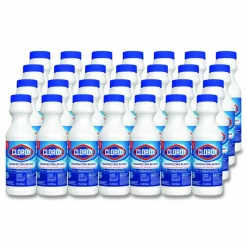 Clorox Concentrated Regular Disinfecting Bleach, Unscented, 11 oz Bottle, 28/Carton