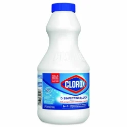 Clorox Concentrated Regular Disinfecting Bleach, Unscented, 24 oz Bottle, 12/Carton
