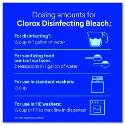 Clorox Concentrated Regular Disinfecting Bleach, Unscented, 24 oz Bottle, 12/Carton