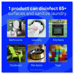 Clorox Concentrated Regular Disinfecting Bleach, Unscented, 43 oz Bottle, 6/Carton