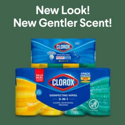 Clorox Disinfecting Cleaning Wipes Variety Pack, Bleach Free, Fresh Scent and Crisp Lemon, 75 Count Each, Pack of 4