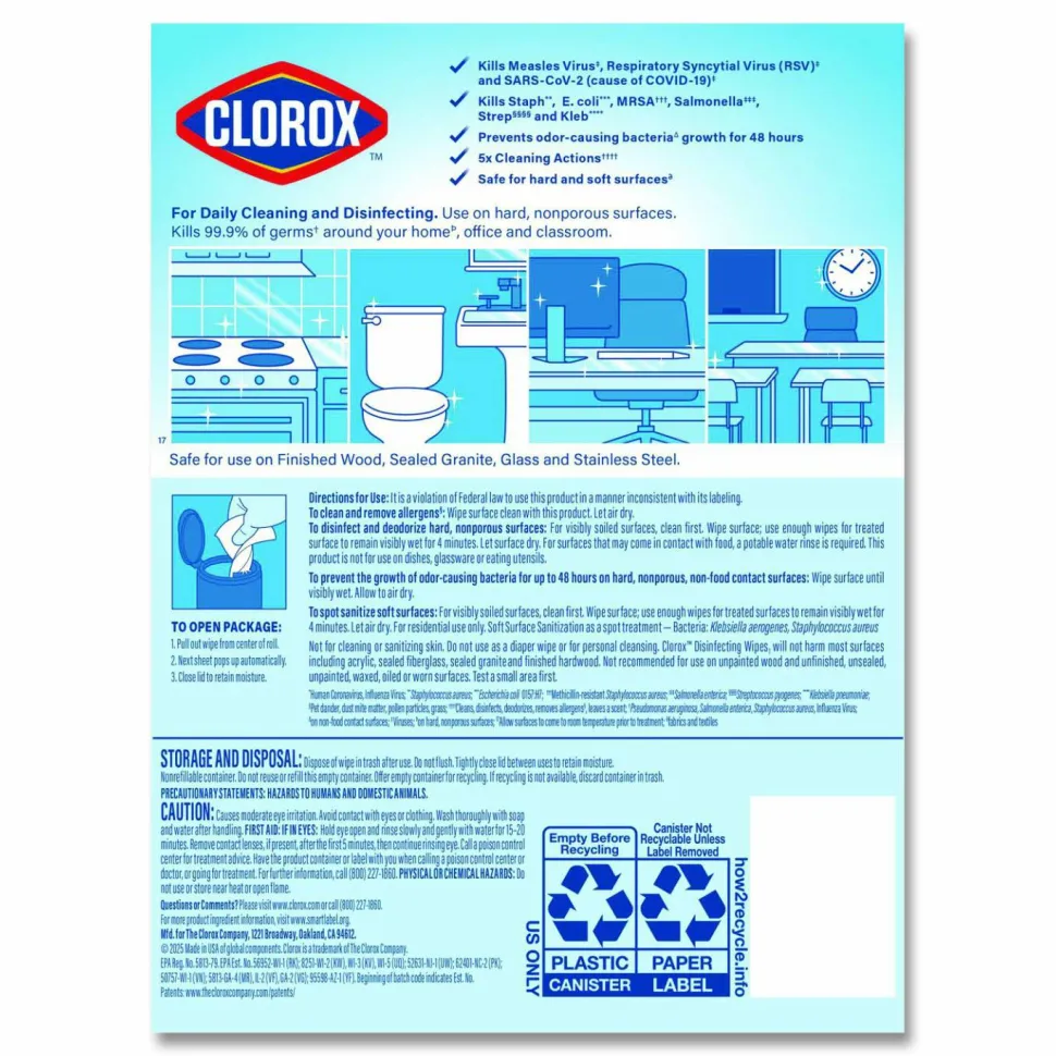 Clorox Disinfecting Cleaning Wipes Value Pack, 35 Count Each, Pack of 3