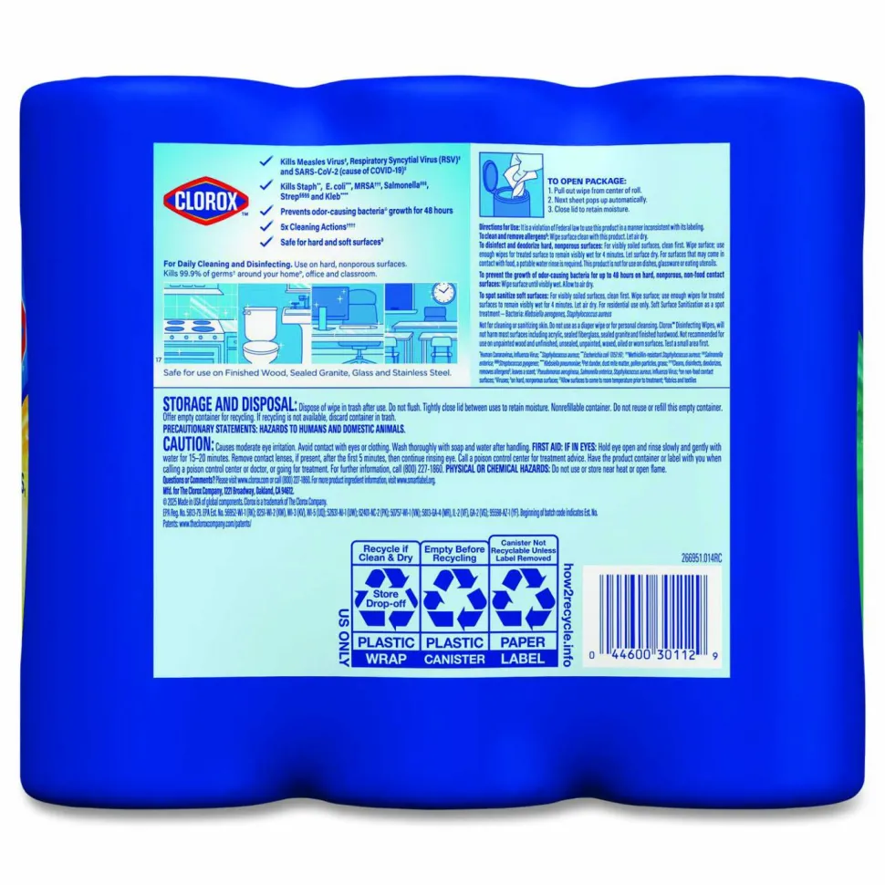 Clorox Disinfecting Cleaning Wipes Value Pack, 35 Count Each, Pack of 3
