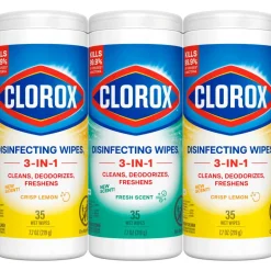 Clorox Disinfecting Cleaning Wipes Value Pack, 35 Count Each, Pack of 3