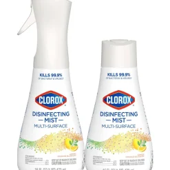 Clorox Disinfecting Mist Sanitizing And Antibacterial Disinfectant Spray, 16 Oz, Lemon And Orange Blossom