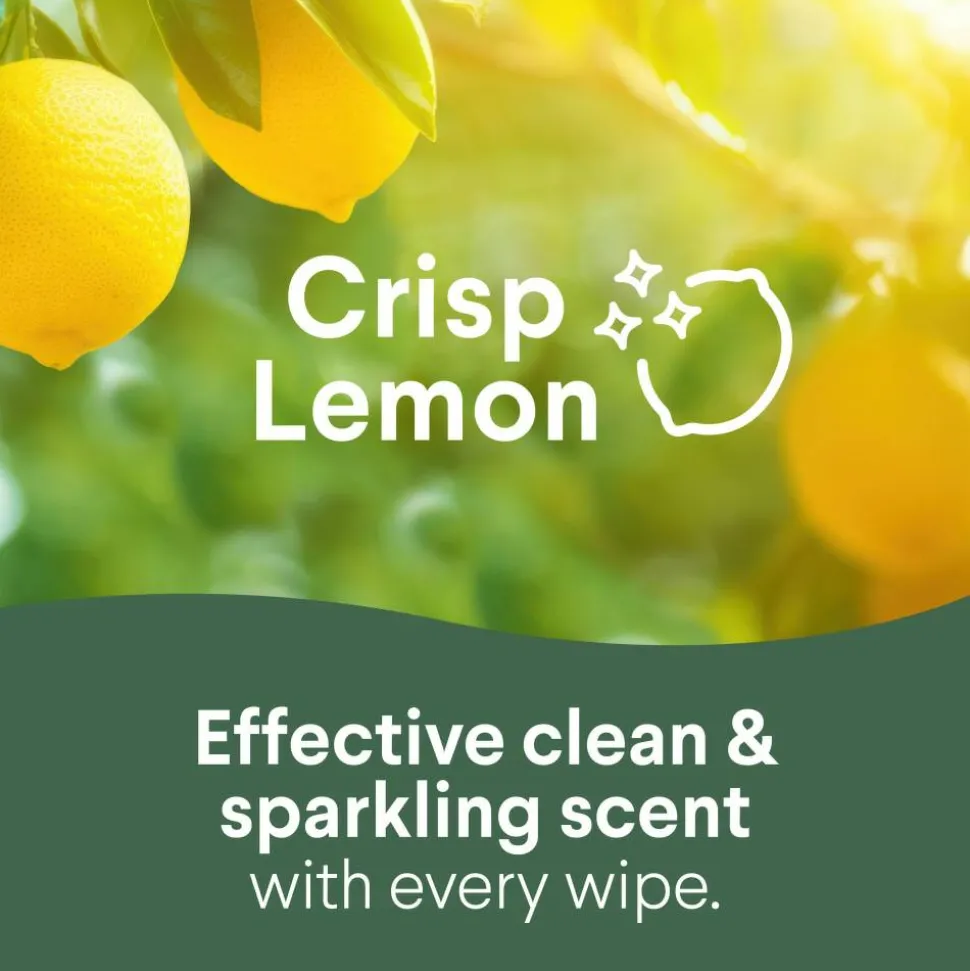 Clorox Disinfecting Wipes, Bleach Free Cleaning Wipes – Crisp Lemon - 75 Count (Pack of 6)