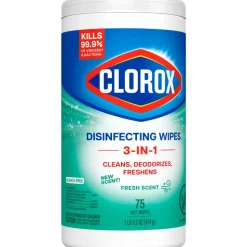 Clorox Disinfecting Wipes, Bleach Free Cleaning Wipes Fresh - 75 Wipes per Canister, 6 Canisters