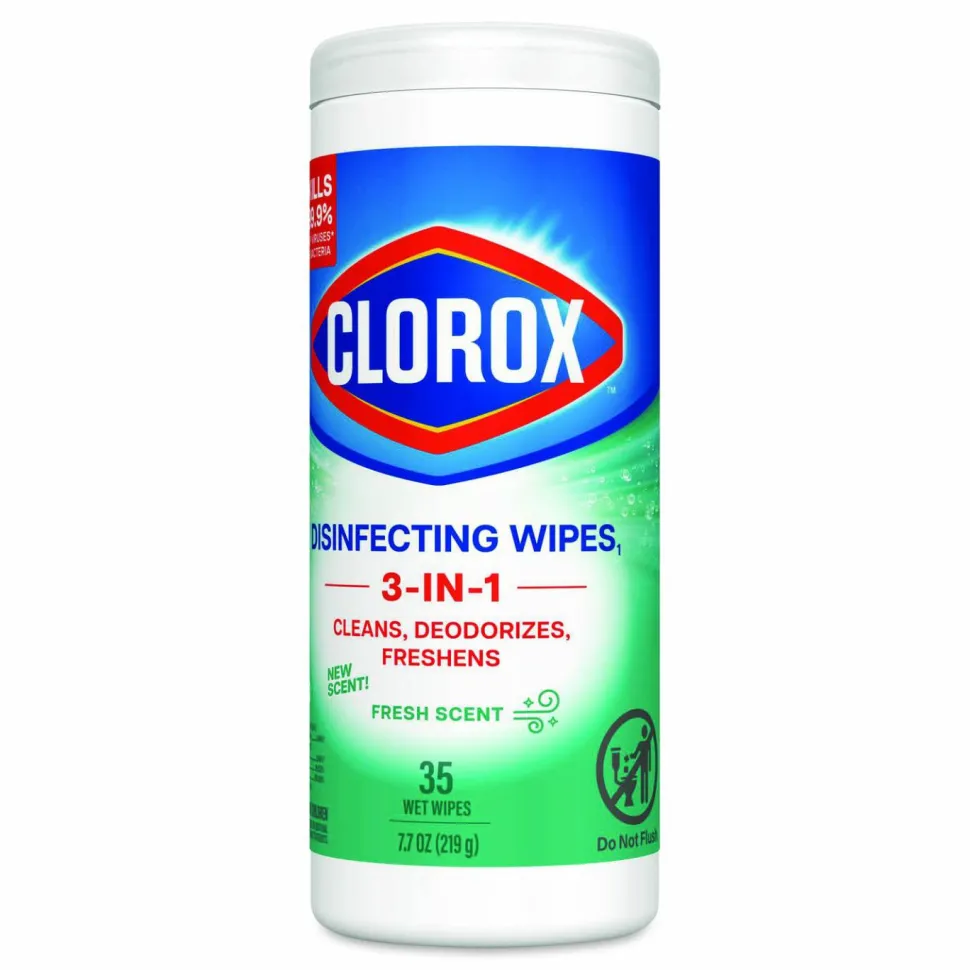 Clorox Disinfecting Wipes, Bleach Free Cleaning Wipes – Fresh - 35 Count (01593)