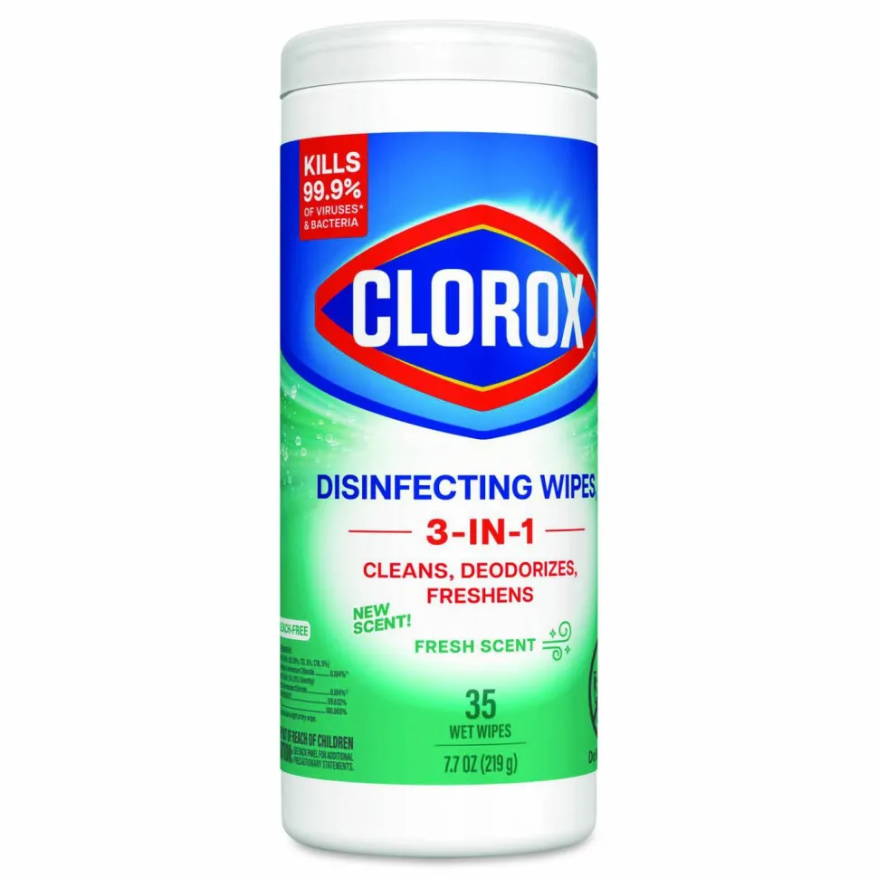 Clorox Disinfecting Wipes, Bleach Free Cleaning Wipes – Fresh - 35 Count (01593)