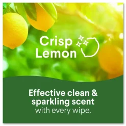 Clorox Disinfecting Wipes, Bleach Free Cleaning Wipes, 1-Ply, 7 x 8, Crisp Lemon, White, 35/Canister, 12 Canisters/Carton