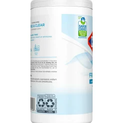 Clorox Free & Clear Cleaning Wipes, Fragrance Free, 75 Wipes Per Canister