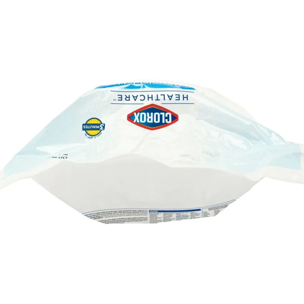 Clorox Healthcare Bleach Germicidal Wipes, 12" x 12", White, 110 Wipes Per Pack, Case Of 2 Packs