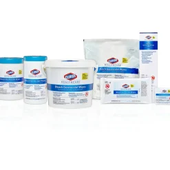 Clorox Healthcare Bleach Germicidal Wipes, 1-Ply, 12 x 12, Unscented, White, 110/Bucket, 2 Buckets/Carton