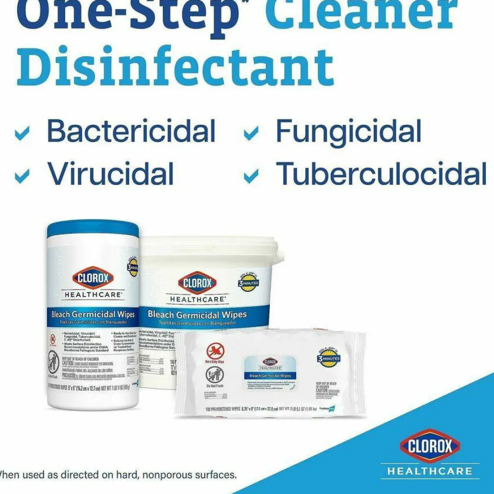 Clorox Healthcare Bleach Germicidal Wipes Bucket