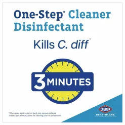 Clorox Healthcare Dispatch Hospital Cleaner Disinfectant Towels with Bleach, 1-Ply, 6.75 x 8, Unscented, White, 150/Canister