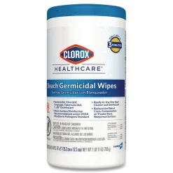 Clorox Healthcare Germicidal Wipes With Bleach, Unscented, 6