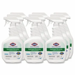Clorox Healthcare Hydrogen-Peroxide Cleaner/Disinfectant, Unscented, 32 oz Spray Bottle, 9/Carton