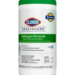 Clorox Healthcare Hydrogen Peroxide Disinfecting Wipes, 9" x 6 3/4", Canister Of 95 Wipes