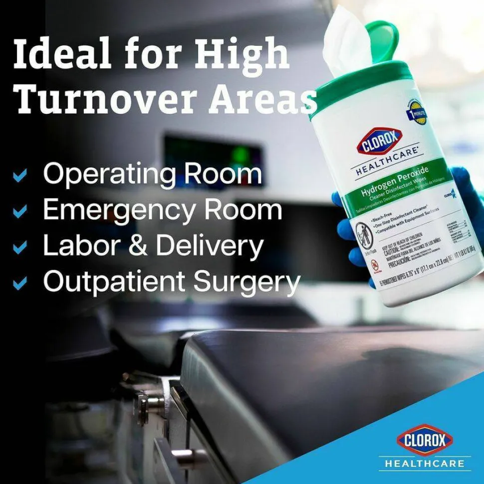 Clorox Healthcare Hydrogen Peroxide Cleaner Disinfectant Wipes Bucket Refill