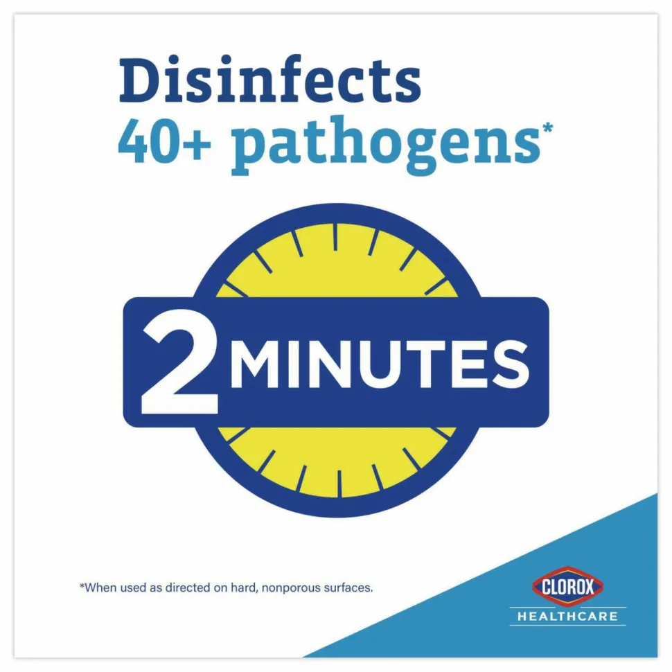 Clorox Healthcare VersaSure Cleaner Disinfectant Wipes, 1-Ply, 12 x 12, Fragranced, White, 110/Bucket