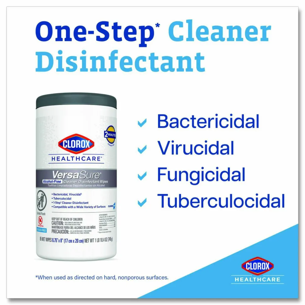 Clorox Healthcare VersaSure Cleaner Disinfectant Wipes