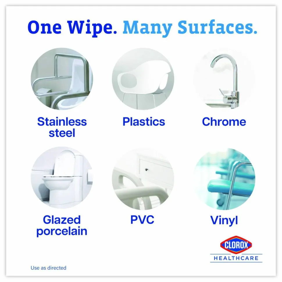 Clorox Healthcare VersaSure Cleaner Disinfectant Wipes