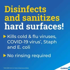 CloroxPro Anywhere Daily Disinfectant and Sanitizer, Unscented, 128 oz Bottle, 4/Carton