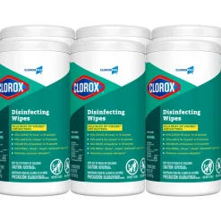 CloroxPro Clorox Disinfecting Wipes, Fresh Scent, 75 Wipes Per Canister, Box Of 6 Canisters