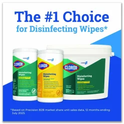 CloroxPro Clorox Disinfecting Wipes, Fresh Scent, 75 Wipes Per Canister, Box Of 6 Canisters