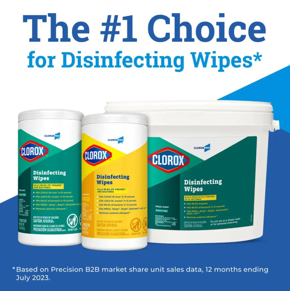 CloroxPro Clorox Disinfecting Wipes, Lemon Fresh, 75 Count (15948)