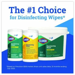 CloroxPro Disinfecting Wipes, 1-Ply, 7 x 7, Fresh Scent, White, 700/Bag Refill, 2 Bags/Carton