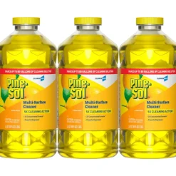 CloroxPro Pine-Sol Multi-Surface Cleaner, Lemon Fresh, 80 Fl Oz, Pack Of 3 Bottles