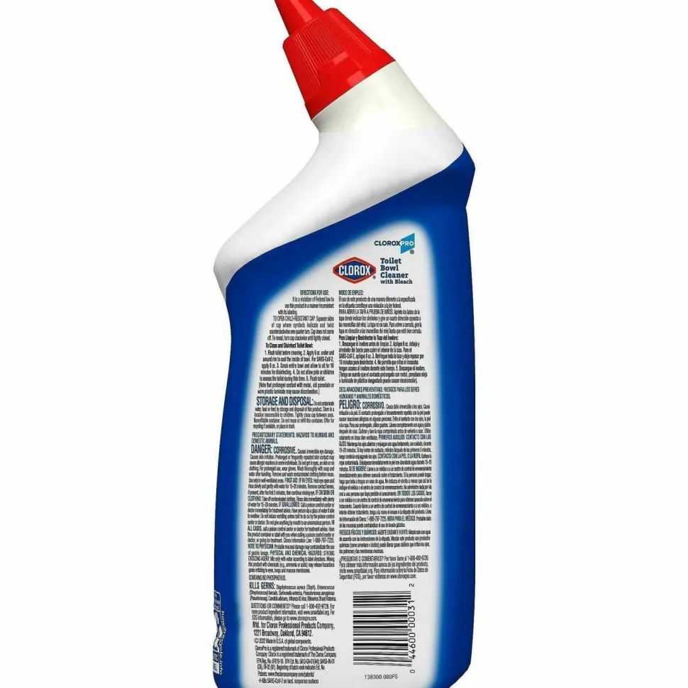 CloroxPro Toilet Bowl Cleaner WIth Bleach, 24 fl oz (0.8 quart), Fresh Scent, 30 / Bundle